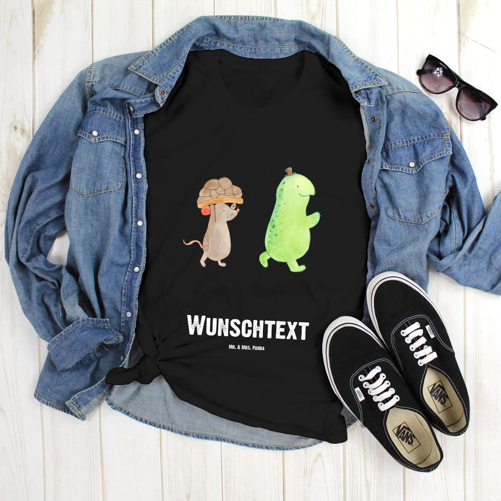 Personalised T-Shirt tortoise Mouse Wunschtext, T-Shirt Personalisiert, T-Shirt mit Aufruck, Bedrucken, T-Shirt mit Namen, Schildkröte, Beste Freundinnen, Beste Freunde, Freunde, Freundinnen, Maus