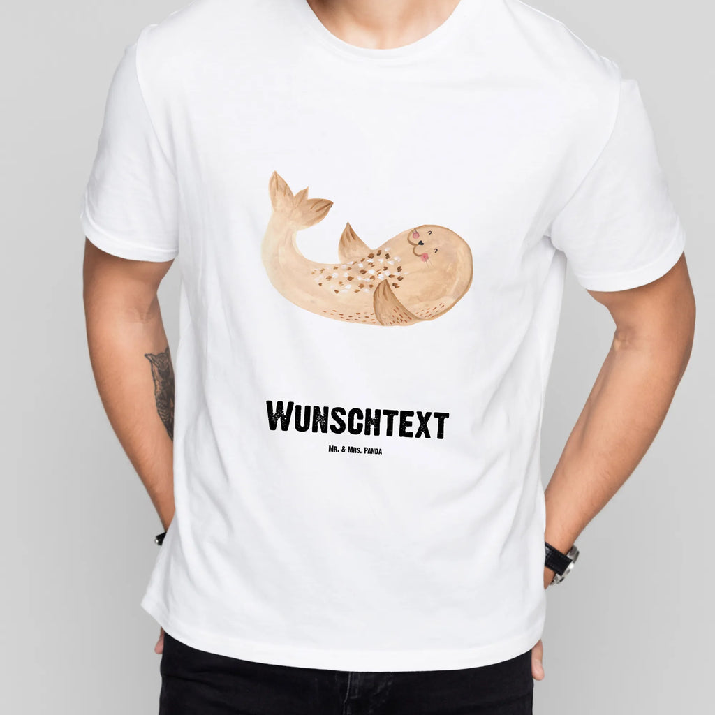 Personalised T-Shirt seal Lay Bedrucken, T-Shirt mit Namen, T-Shirt Personalisiert, Wunschtext, T-Shirt mit Aufruck, Lustige Sprüche, Gute Laune, Tiere, Tiermotive, Nordsee, Meerestier, Freude, Seehund, Lachen, Robben, Strand, Robbe, Ostsee