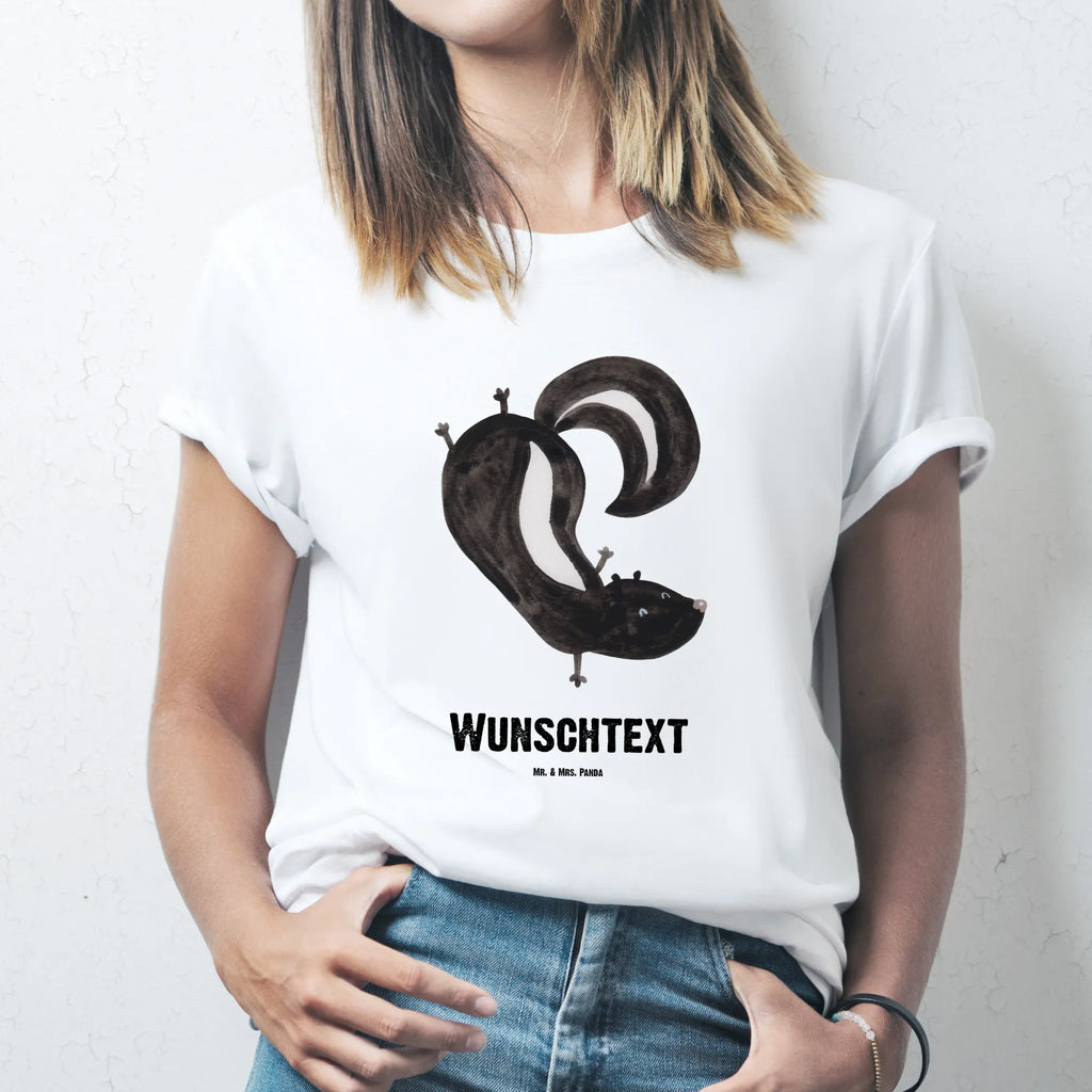 Rozmiar L Personalizowana koszulka skunks stojka Bedrucken, T-Shirt Personalisiert, Wunschtext, T-Shirt mit Namen, T-Shirt mit Aufruck, Stinktier, Skunk, Stinker, Stinki, Raubtier, Wildtier, Verpielt, Spielplatz, Kind