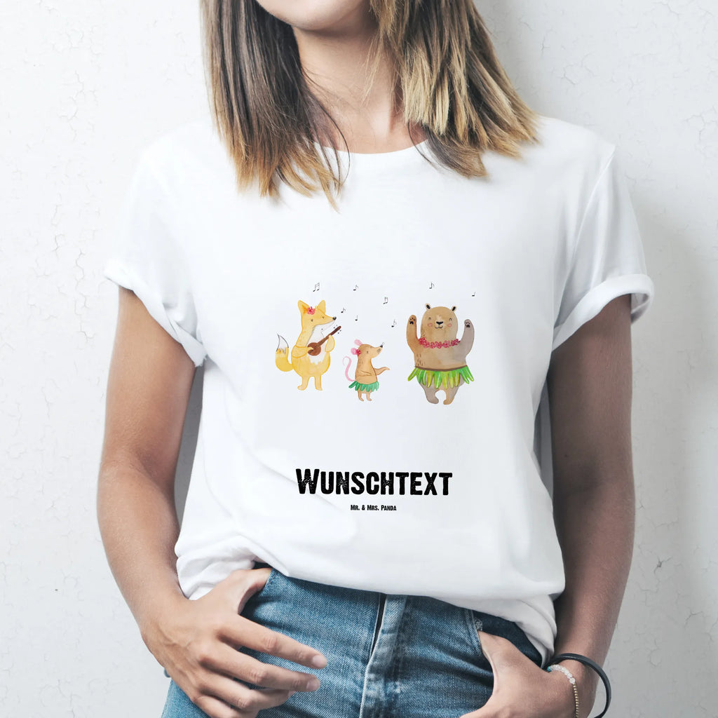 Personalised T-Shirt forest animals Aloha T-Shirt mit Namen, Bedrucken, Wunschtext, T-Shirt Personalisiert, T-Shirt mit Aufruck, Tiermotive, Tiere, Gute Laune, Lustige Sprüche, Waldtiere, Lachen, Hase, Tanzen, Wald, Aloha, Bär, Musik, Igel, Leben
