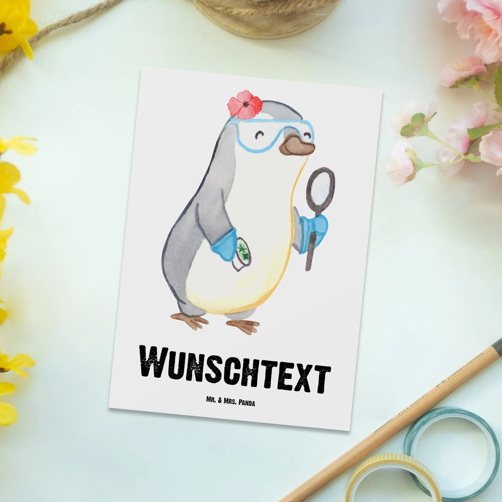 Personalizowana kartka pocztowa naukowczyni serce Zawód, Wykształcenie, Jubileusz, Pożegnanie, Emerytura, Kolega, Koleżanka, Prezent, Dawać, Pracownik, Współpracownik, Firma, Dziękuję, Dziękuję bardzo