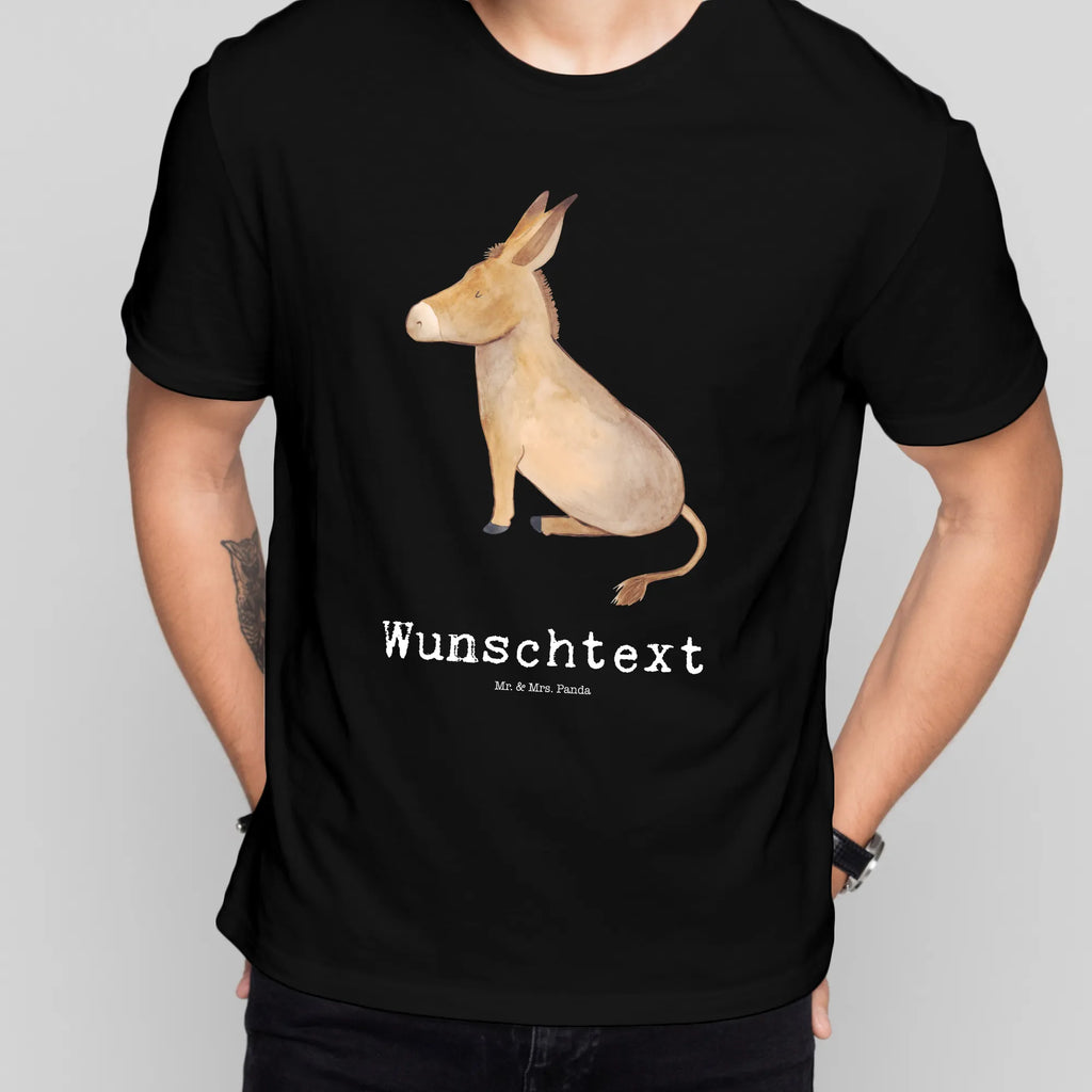 Rozmiar L Personalizowana koszulka Osioł T-Shirt Personalisiert, Wunschtext, T-Shirt mit Aufruck, T-Shirt mit Namen, Bedrucken, Lustige Sprüche, Gute Laune, Tiere, Tiermotive, Zuversicht, Erfolg, Esel, Mut, Weisheit, Positive Gedanken, Ziel, Tapferkeit, Lebensglück, Lebensmut, Lebensziel