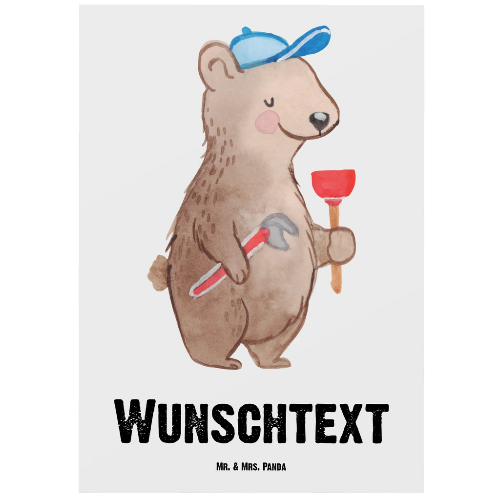 Personalizowana kartka pocztowa hydraulik serce Zawód, Wykształcenie, Jubileusz, Pożegnanie, Emerytura, Kolega, Koleżanka, Prezent, Dawać, Pracownik, Współpracownik, Firma, Dziękuję, Dziękuję bardzo