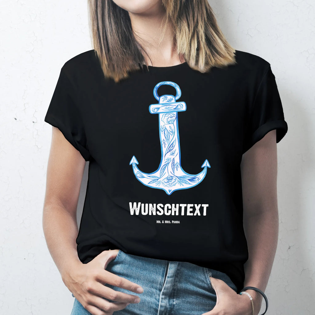 Personalised T-Shirt anchor Blue Frauen, Wunschtext, T-Shirt Personalisiert, T-Shirt mit Aufruck, T-Shirt mit Namen, Männer, Bedrucken, Tiermotive, Gute Laune, lustige Sprüche, Tiere