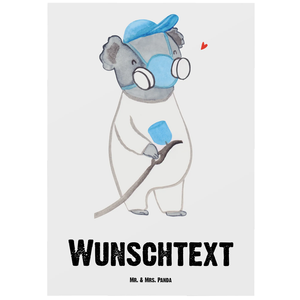 Personalised postcard Painter heart gift, gift idea, best, farewell gift, passing exam, anniversary, retirement, promotion, job start, sayings, funny, profession