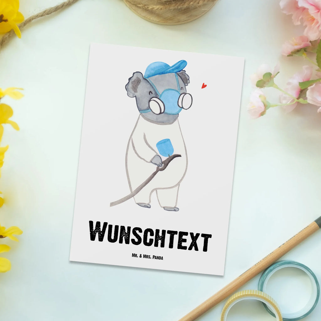 Personalised postcard Painter heart gift, gift idea, best, farewell gift, passing exam, anniversary, retirement, promotion, job start, sayings, funny, profession