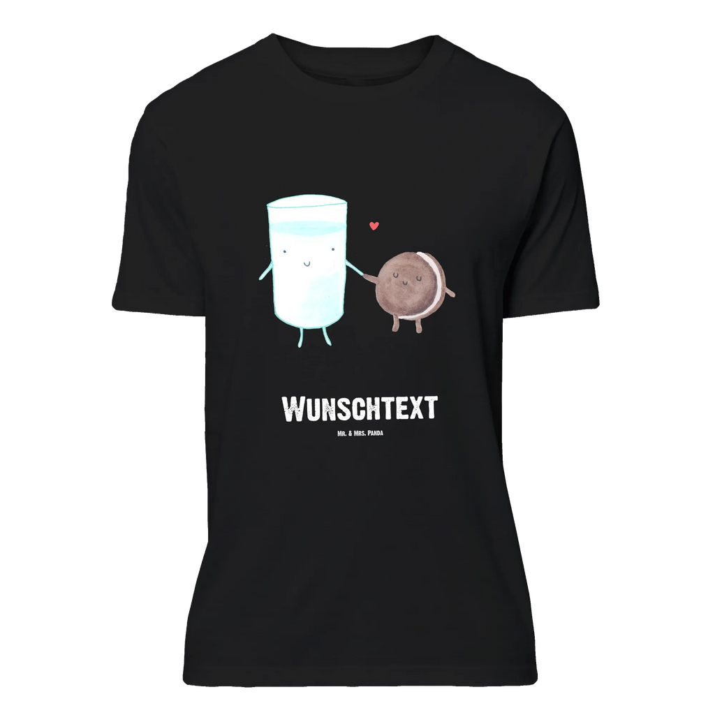Personalisiertes T-Shirt Milch & Keks Wunschtext, Bedrucken, T-Shirt Personalisiert, T-Shirt mit Aufruck, T-Shirt mit Namen, Lustige Sprüche, Gute Laune, Tiere, Tiermotive, Kaffee, Cookie, Romantisch, Keks, Milk, Motiv Süß, Einladung Frühstück, Milch, Perfektes Paar, Kekse