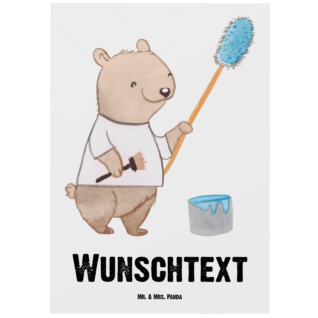 Personalised postcard Painter Heart gift, gift idea, best, farewell gift, passing exam, anniversary, retirement, promotion, job start, sayings, funny, profession