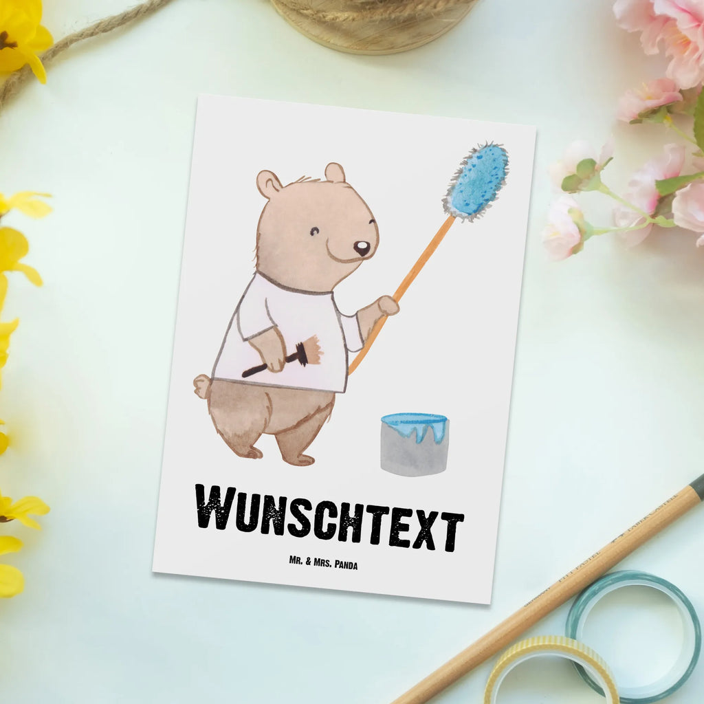 Personalised postcard Painter Heart gift, gift idea, best, farewell gift, passing exam, anniversary, retirement, promotion, job start, sayings, funny, profession