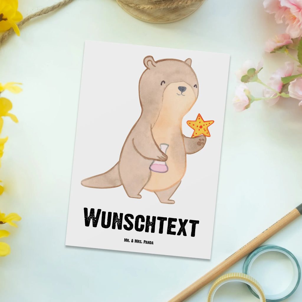 Personalised postcard marine biologist heart gift, gift idea, best, farewell gift, passing exam, anniversary, retirement, promotion, job start, sayings, funny, profession