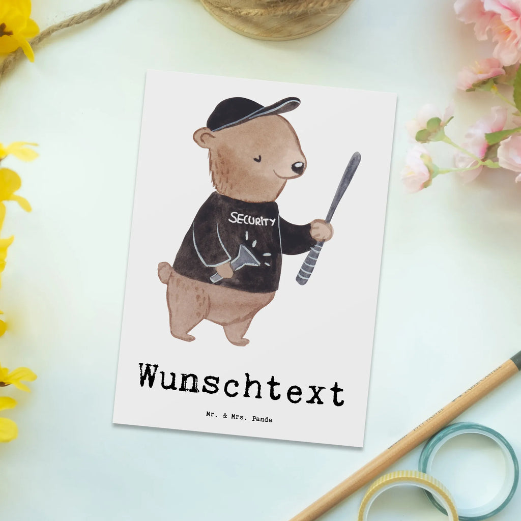 Personalised postcard Bodyguard heart gift, gift idea, best, farewell gift, passing exam, anniversary, retirement, promotion, job start, sayings, funny, profession