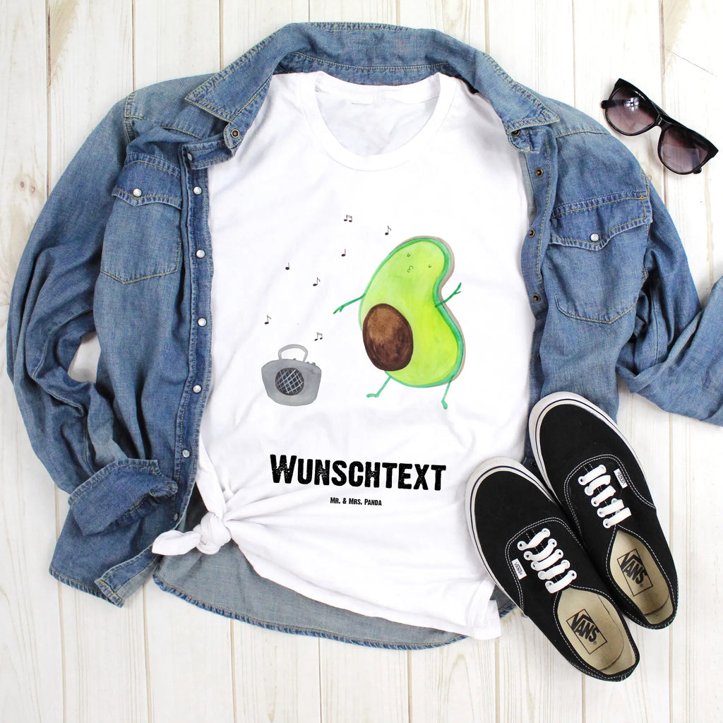 Personalisiertes T-Shirt Avocado tanzt T-Shirt mit Aufruck, Wunschtext, Bedrucken, T-Shirt mit Namen, T-Shirt Personalisiert, Avocado, Veggie, Vegan, Gesund