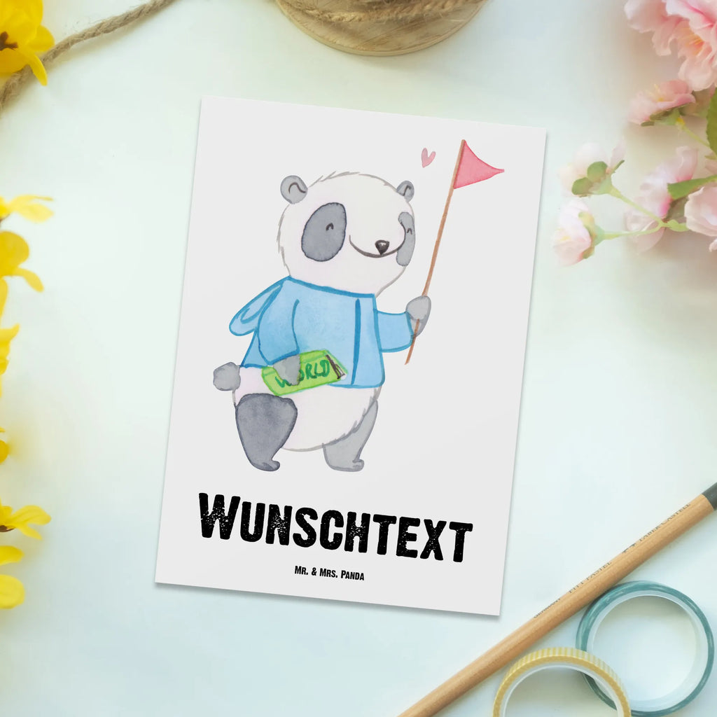 Personalised postcard Tour guide Heart gift, gift idea, best, farewell gift, passing exam, anniversary, retirement, promotion, job start, sayings, funny, profession