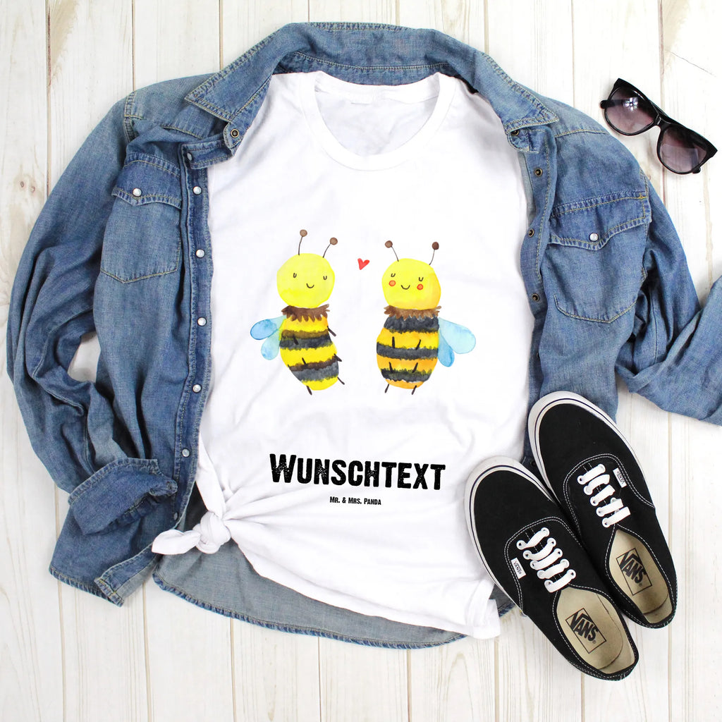 Personalised T-Shirt bee In love T-Shirt mit Aufruck, Wunschtext, Bedrucken, T-Shirt Personalisiert, T-Shirt mit Namen, Wespe, Hummel, Biene