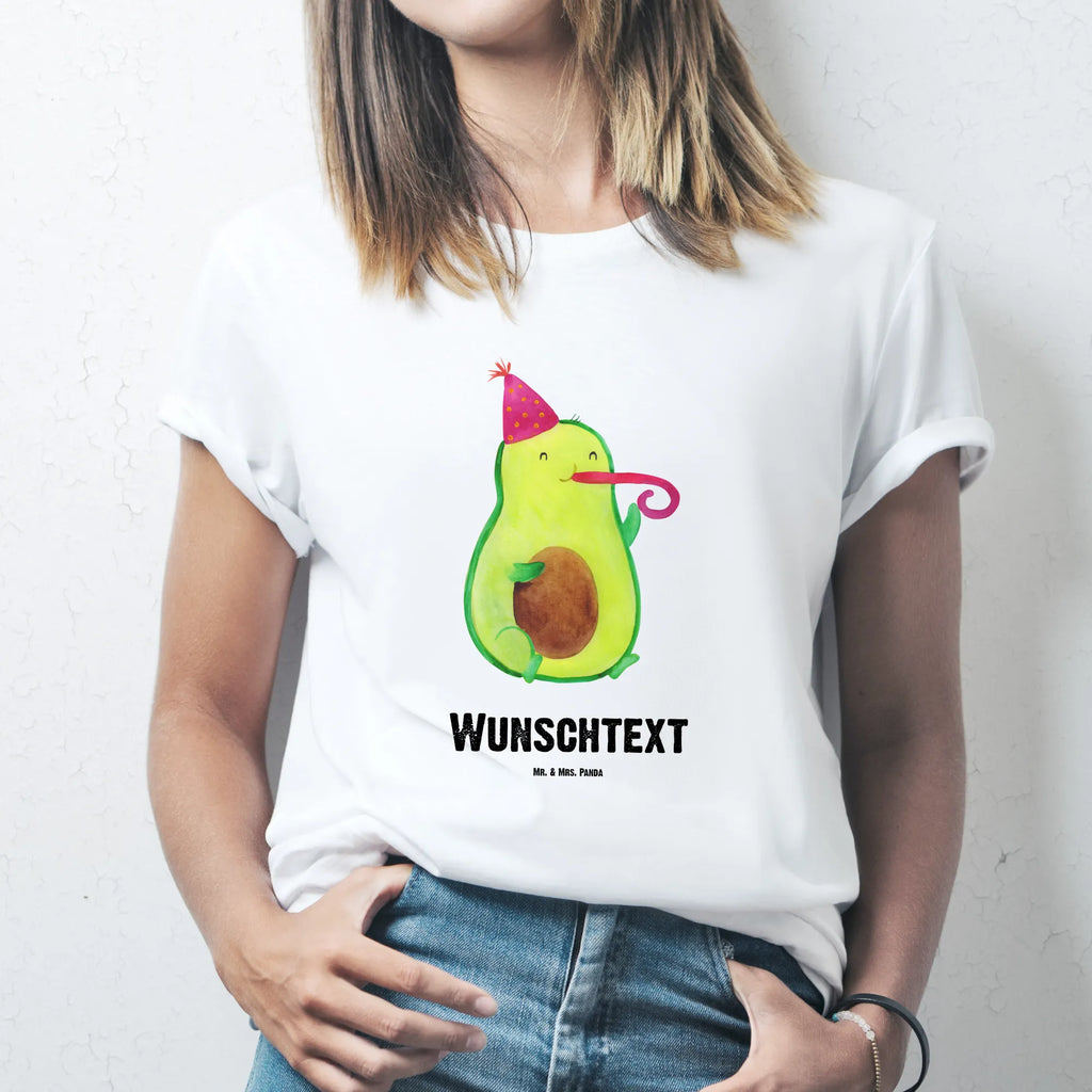 Personalisiertes T-Shirt Avocado Party Time T-Shirt Personalisiert, T-Shirt mit Namen, Bedrucken, T-Shirt mit Aufruck, Wunschtext, Avocado, Veggie, Vegan, Gesund