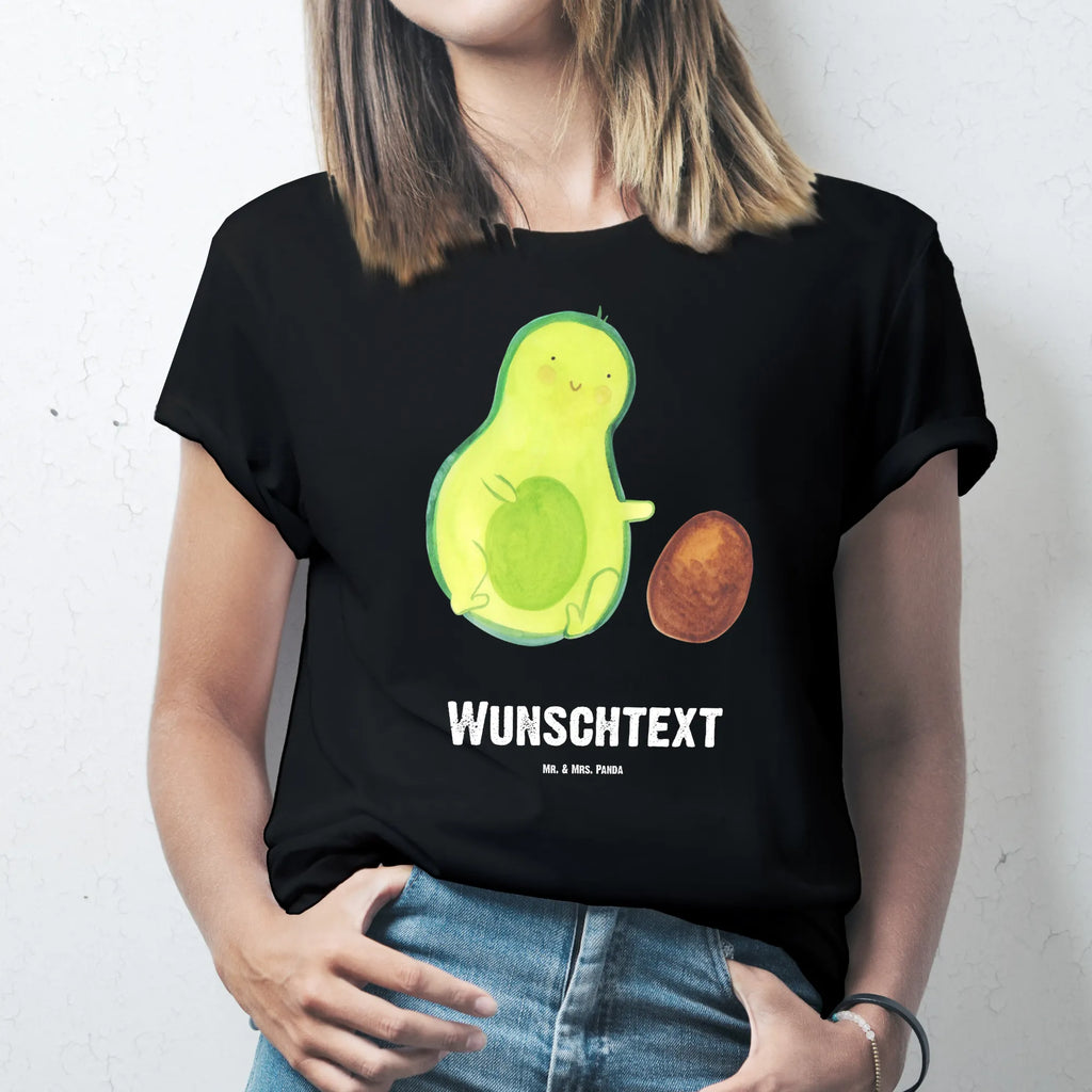 Personalisiertes T-Shirt Avocado rollt Kern T-Shirt mit Namen, T-Shirt mit Aufruck, T-Shirt Personalisiert, Bedrucken, Wunschtext, Avocado, Veggie, Vegan, Gesund, Love, Baby, Säugling, Schwangerschaft, Große Liebe, Zur Geburt, Avocados, Babyparty, Kind, Geburtstag, Liebe, Geburt, Erstes Kind, Schwanger