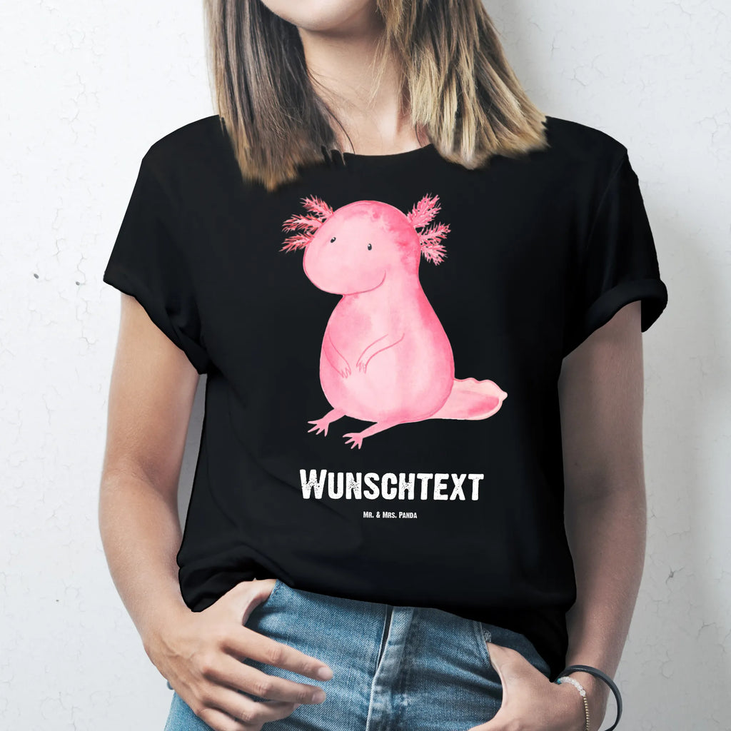 Rozmiar L Personalizowana koszulka aksolotl null T-Shirt Personalisiert, Wunschtext, T-Shirt mit Namen, T-Shirt mit Aufruck, Bedrucken, Molch, Axolotl, Freundin, Axolot, Lebensstil, Vergnügt, Fröhlich, Weisheit, Liebe, Lebensweisheit, Zufrieden