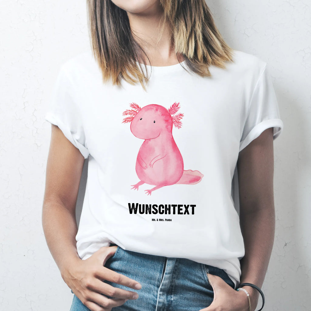 Rozmiar L Personalizowana koszulka aksolotl null T-Shirt Personalisiert, Wunschtext, T-Shirt mit Namen, T-Shirt mit Aufruck, Bedrucken, Molch, Axolotl, Freundin, Axolot, Lebensstil, Vergnügt, Fröhlich, Weisheit, Liebe, Lebensweisheit, Zufrieden