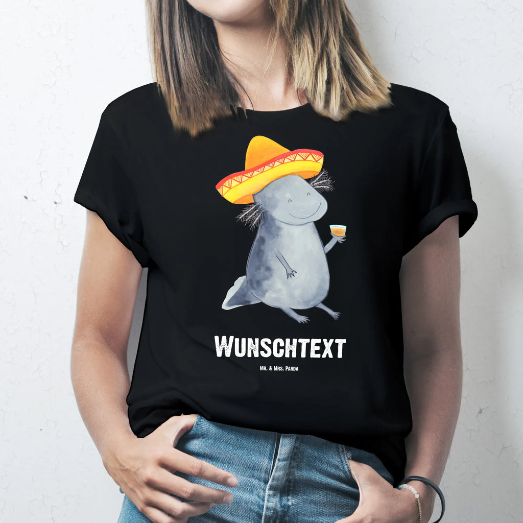 Personalisiertes T-Shirt Axolotl Tequila Bedrucken, Wunschtext, T-Shirt mit Aufruck, T-Shirt mit Namen, T-Shirt Personalisiert, Molch, Axolotl, Feuerdrache, Schwanzlurch, Mexico, Sombrero, Zitrone, Feuersalamander, Mexiko, Lurch, Axolot, Tequila, Lurche, Motivation, Spruch