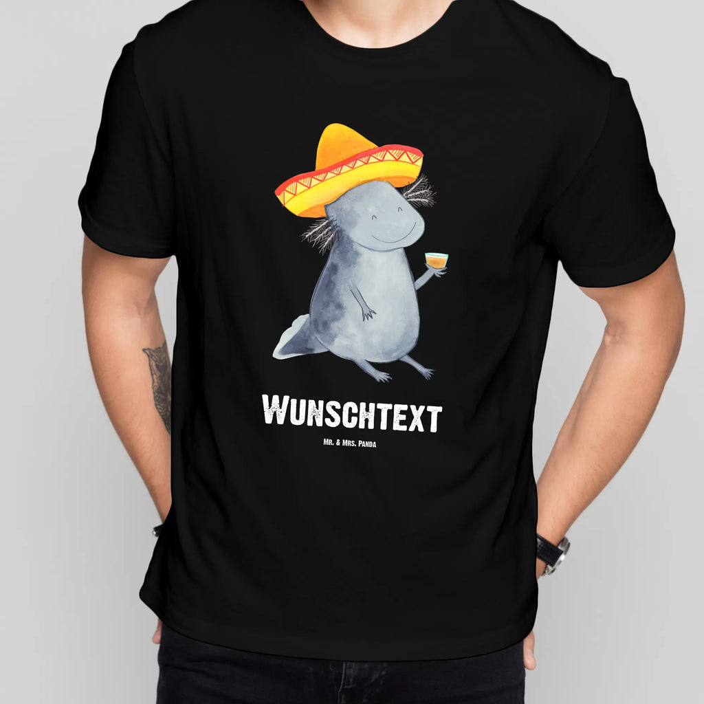 Personalisiertes T-Shirt Axolotl Tequila Bedrucken, Wunschtext, T-Shirt mit Aufruck, T-Shirt mit Namen, T-Shirt Personalisiert, Molch, Axolotl, Feuerdrache, Schwanzlurch, Mexico, Sombrero, Zitrone, Feuersalamander, Mexiko, Lurch, Axolot, Tequila, Lurche, Motivation, Spruch