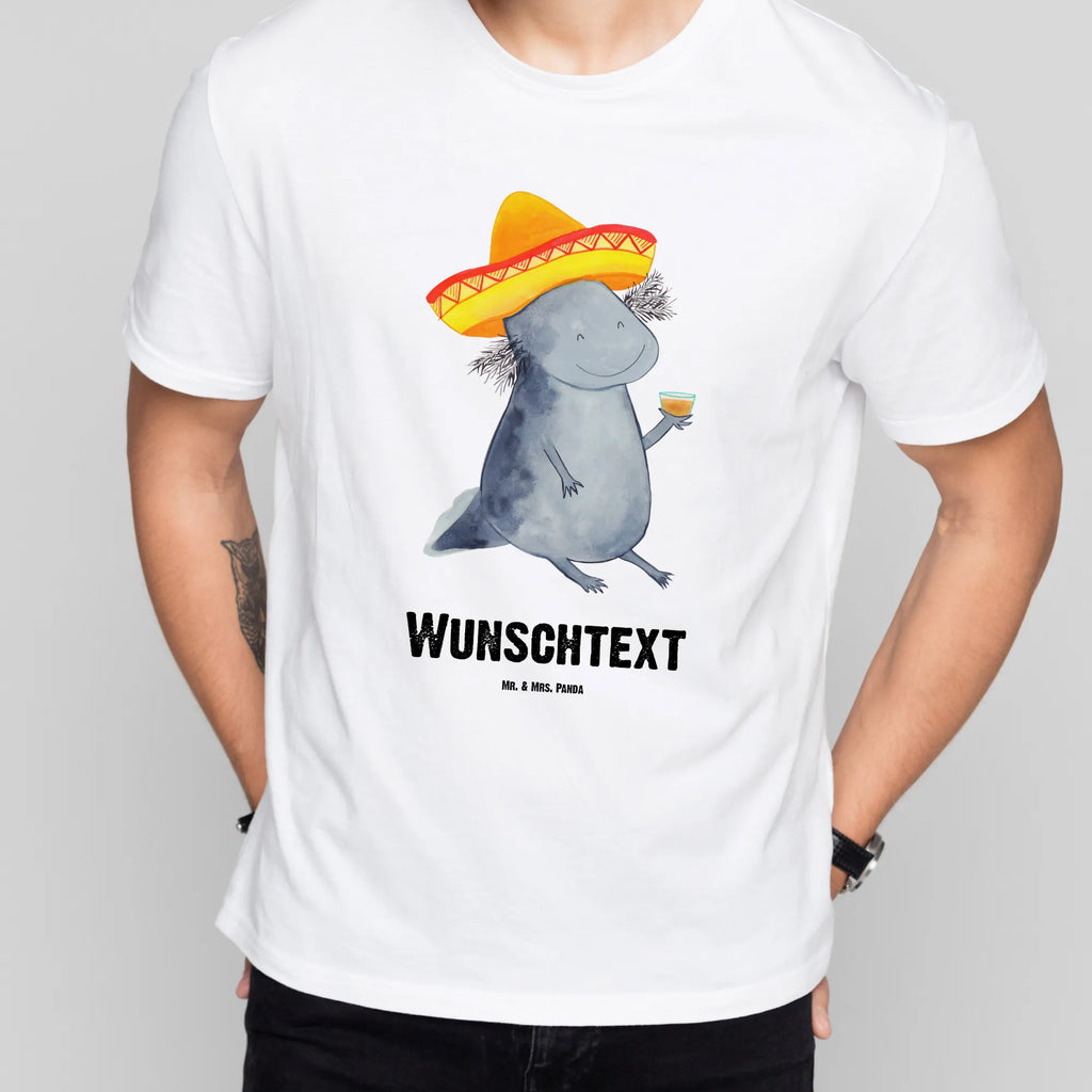 Personalisiertes T-Shirt Axolotl Tequila Bedrucken, Wunschtext, T-Shirt mit Aufruck, T-Shirt mit Namen, T-Shirt Personalisiert, Molch, Axolotl, Feuerdrache, Schwanzlurch, Mexico, Sombrero, Zitrone, Feuersalamander, Mexiko, Lurch, Axolot, Tequila, Lurche, Motivation, Spruch