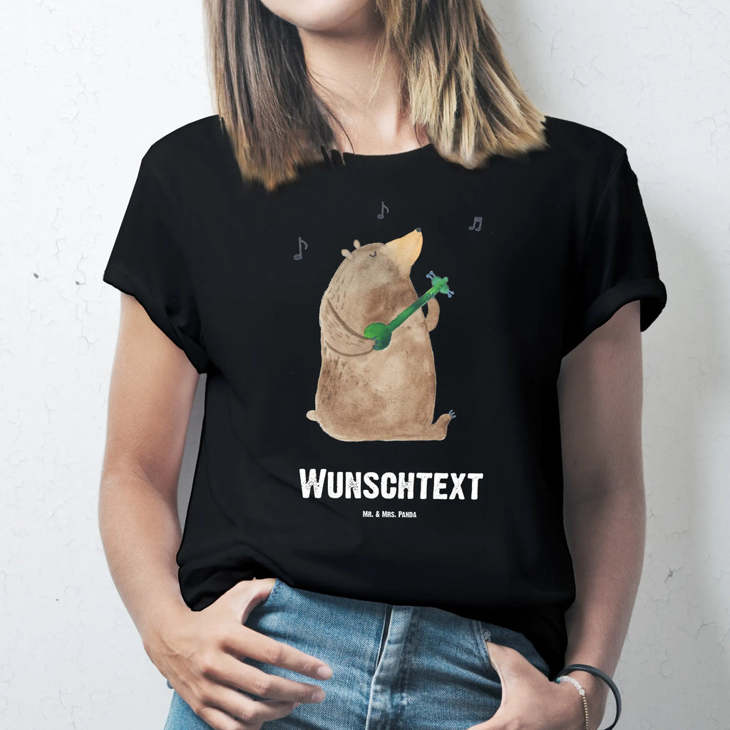 Rozmiar L Personalizowana koszulka niedźwiedź Gitara T-Shirt mit Namen, T-Shirt mit Aufruck, Bedrucken, Wunschtext, T-Shirt Personalisiert, Teddybär, Teddy, Bär