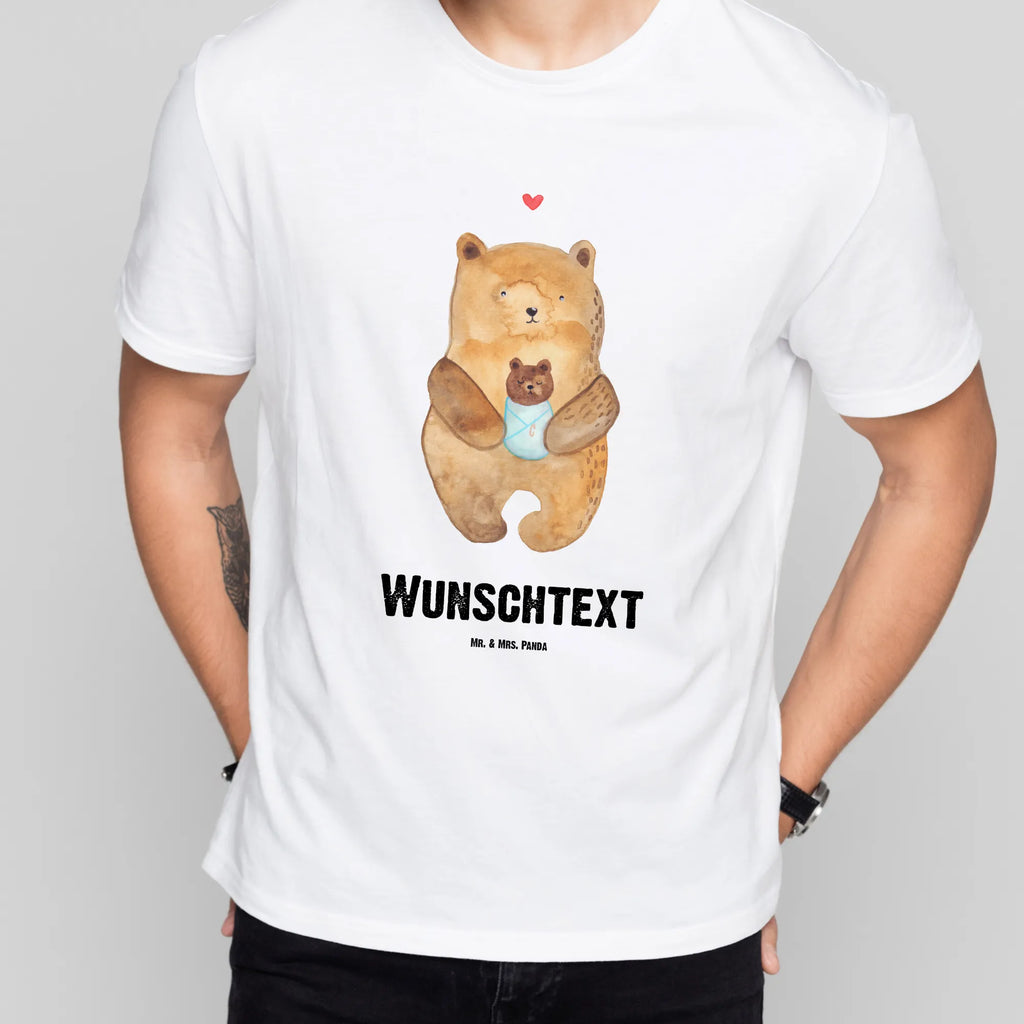 Rozmiar L Personalizowana koszulka Niedźwiedź Niemowlę Bedrucken, T-Shirt mit Namen, Wunschtext, T-Shirt Personalisiert, T-Shirt mit Aufruck, Teddybär, Teddy, Bär, Neffe, Geburt, Mutter, Enkel, Täufling, Glückwunsch, Taufe, Geburtstag, Nichte, Eltern, Enkelin, Baby