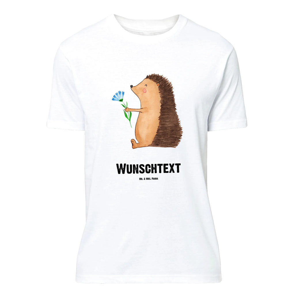 Rozmiar L Personalizowana koszulka jeż Kwiaty T-Shirt mit Namen, T-Shirt mit Aufruck, T-Shirt Personalisiert, Bedrucken, Wunschtext, Lustige Sprüche, Gute Laune, Tiere, Tiermotive, Gute Besserung, Besuch, Krankenhaus, krank, Krankheit, Genesungswünsche, Igel