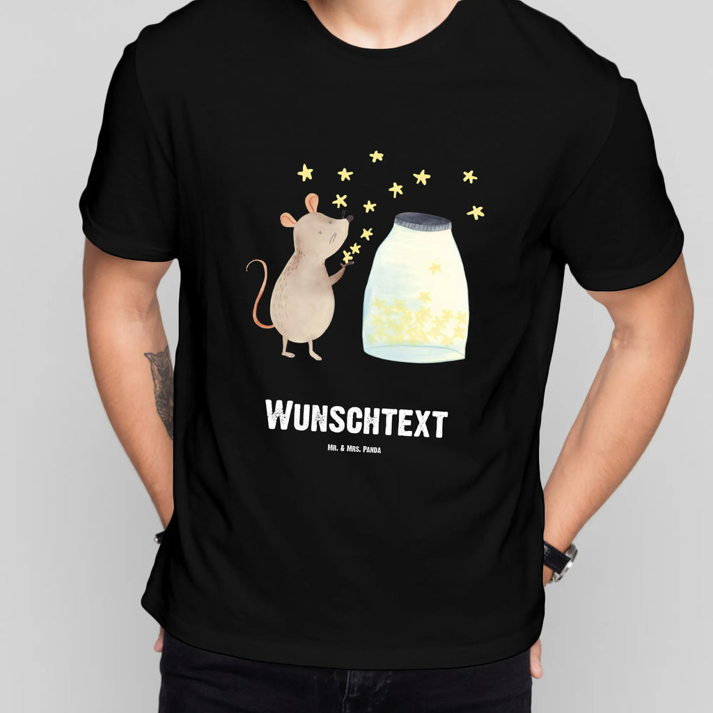 Rozmiar L Personalizowana koszulka mysz Gwiazdy T-Shirt mit Aufruck, T-Shirt mit Namen, Wunschtext, T-Shirt Personalisiert, Bedrucken, Lustige Sprüche, Gute Laune, Tiere, Tiermotive, Schwangerschaft, Maus, Geburtstag, Kind, Geburt, Sterne, Wunsch, Taufgeschenk, Kindergeburtstag, Erstes Kind, Taufe, Träume, Hoffnung