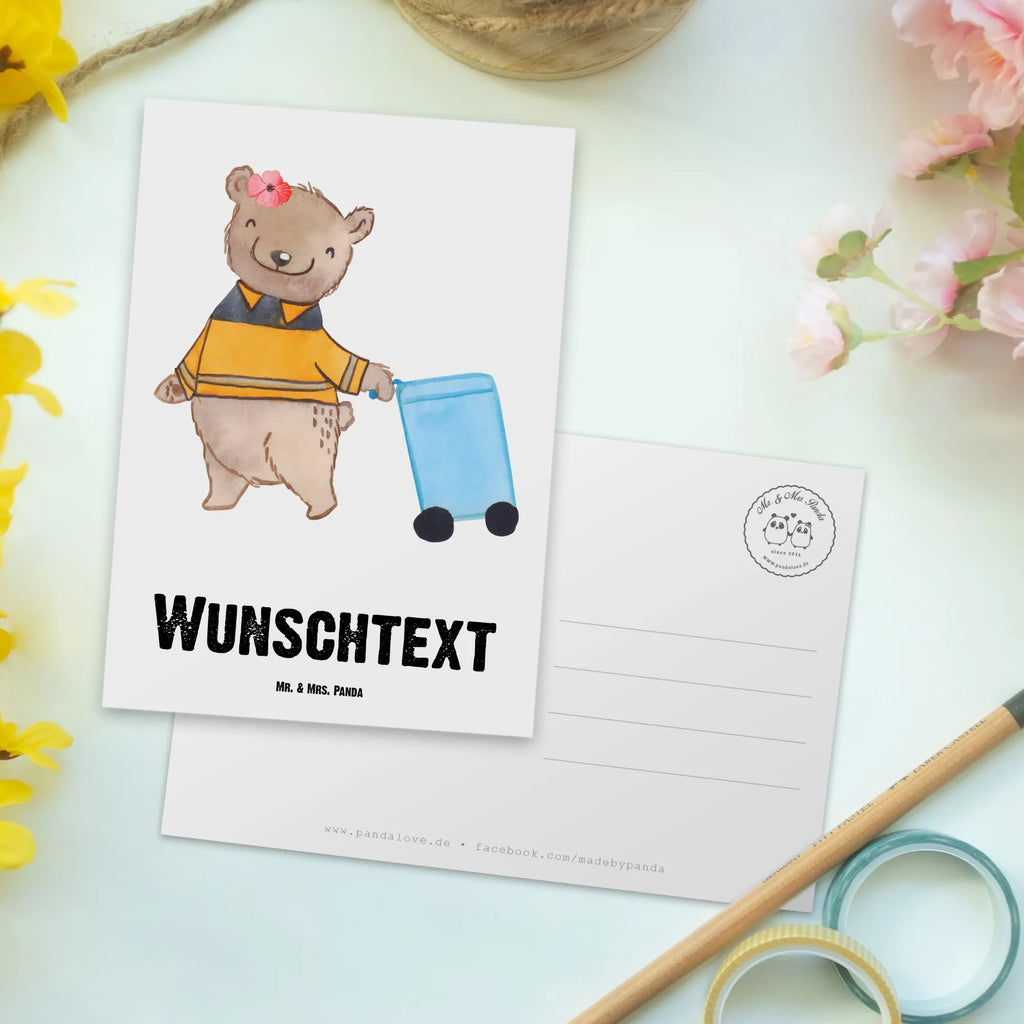 Personalisierte Postkarte Fachkraft - Kreislauf- und Abfallwirtschaft mit Herz Postkarte Personalisierbar, Grußkarte mit Wunschtext, Geschenkkarte mit Wunschtext, Karte mit Namen, Postkarte mit Namen, Postkarte Bedrucken, Einladung mit Namen, Ansichtskarte mit Wunschtext, Ansichtskarte mit Namen, Geschenkkarte mit Namen, Einladung mit Wunschtext, Postkarte mit Wunschtext, Grußkarte mit Namen, Karte mit Wunschtext, Geschenk, Schenken, Jubiläum, Danke, Dankeschön, Beruf, Ausbildung, Abschied, Rente, Kollege, Kollegin, Arbeitskollege, Mitarbeiter, Firma, Müllentsorger, Kehrichtmann, Müllmann, Fachkraft Kreislauf- und Abfallwirtschaft, Müllwerker, Müllfahrer