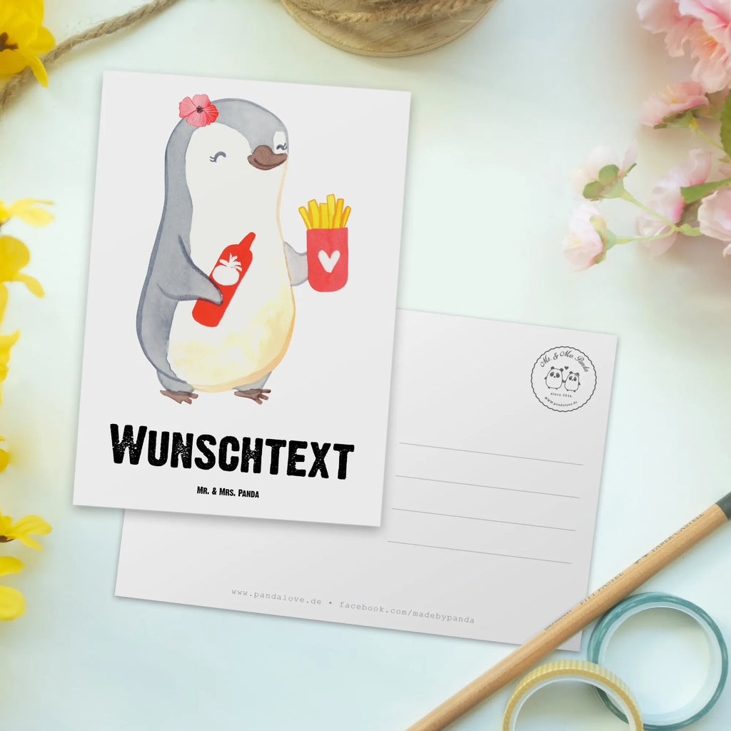 Personalisierte Postkarte Imbissverkäuferin mit Herz Einladung mit Wunschtext, Postkarte mit Wunschtext, Postkarte personalisierbar, Postkarte mit Namen, Postkarte bedrucken, Geschenkkarte mit Wunschtext, Grußkarte mit Wunschtext, Karte mit Namen, Ansichtskarte mit Wunschtext, Ansichtskarte mit Namen, Einladung mit Namen, Geschenkkarte mit Namen, Karte mit Wunschtext, Grußkarte mit Namen, Beruf, Ausbildung, Jubiläum, Abschied, Rente, Kollege, Kollegin, Geschenk, Schenken, Arbeitskollege, Mitarbeiter, Firma, Danke, Dankeschön, Imbissbesitzerin, Pommesverkäuferin, Imibissverkäuferin