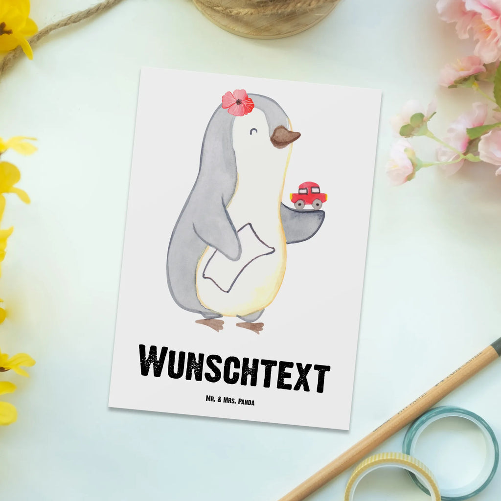 Personalisierte Postkarte Autohändlerin mit Herz Einladung mit Wunschtext, Geschenkkarte mit Namen, Einladung mit Namen, Karte mit Namen, Postkarte personalisierbar, Karte mit Wunschtext, Ansichtskarte mit Namen, Postkarte bedrucken, Postkarte mit Namen, Grußkarte mit Wunschtext, Postkarte mit Wunschtext, Ansichtskarte mit Wunschtext, Grußkarte mit Namen, Geschenkkarte mit Wunschtext, Beruf, Ausbildung, Jubiläum, Abschied, Rente, Kollege, Kollegin, Geschenk, Schenken, Arbeitskollege, Mitarbeiter, Firma, Danke, Dankeschön, Eröffnung Autohaus, Autohändlerin, Gebrauchtwagenhändlerin, Autohandel, Autoverkäuferin