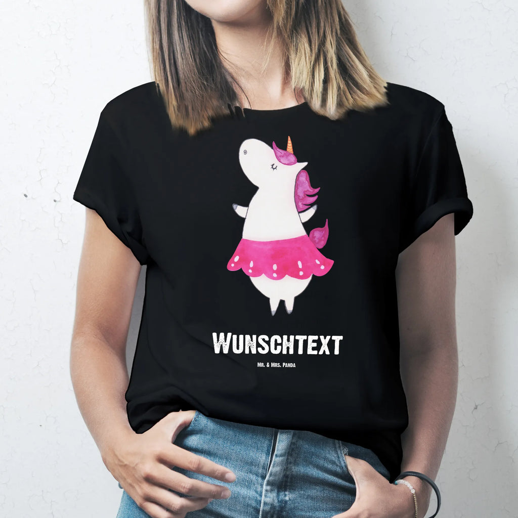 Personalised T-Shirt unicorn ballerina T-Shirt mit Namen, Frauen, Männer, T-Shirt mit Aufruck, Bedrucken, T-Shirt Personalisiert, Wunschtext, Einhorn Deko, Unicorn, Einhorn, Einhörner, Lebensfreude, Tänzerin, Spaß, Wohnung, Party, Ballerina, Tanzen, Feiern, Geburtstag, Lebenslust