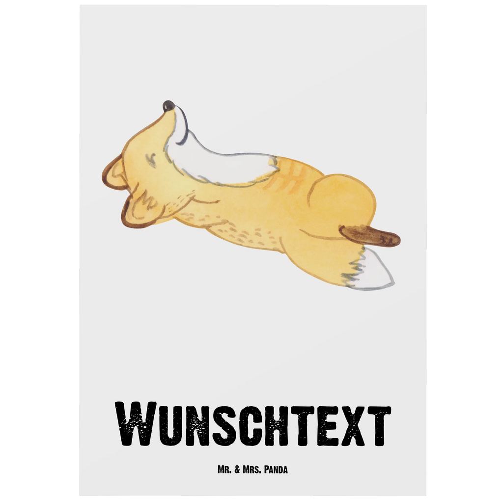 Personalised postcard Fox crunches Gift, sport, hobby, giving, thank you, award, profit, athlete, Crunches, fitness, crunches, gym