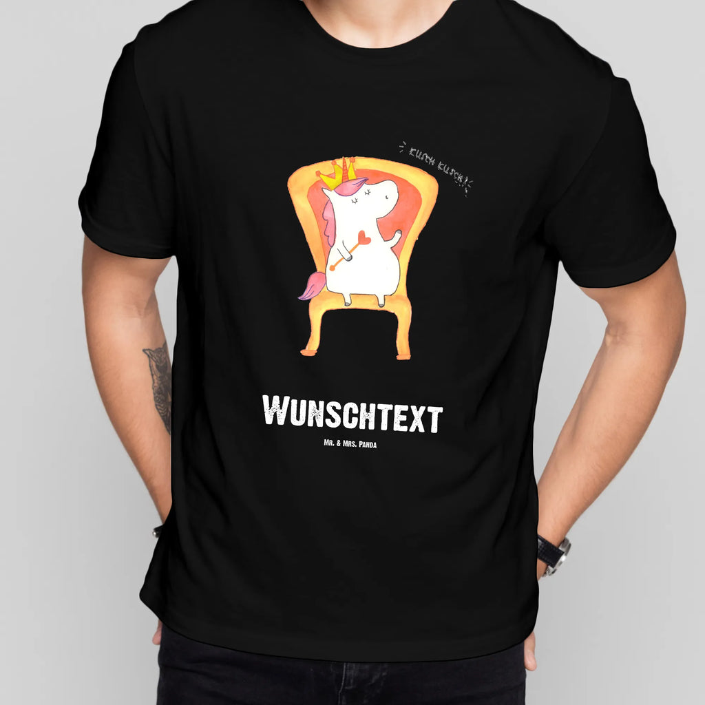 Personalisiertes T-Shirt Einhorn König T-Shirt mit Aufruck, Wunschtext, T-Shirt Personalisiert, T-Shirt mit Namen, Bedrucken, Einhorn Deko, Unicorn, Einhorn, Einhörner, Präsident, Krone, König, Herrscher, Prinzessin, Bundeskanzler, Kaiser