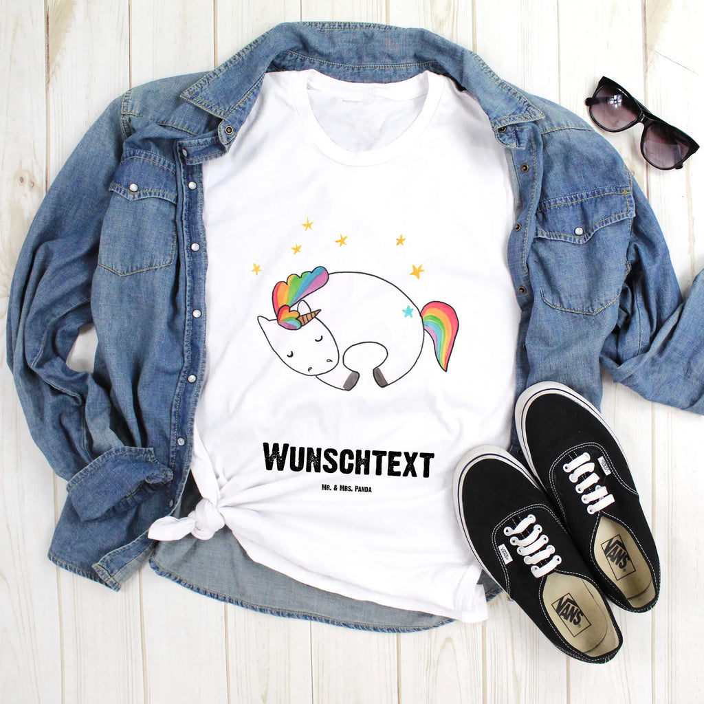 Personalisiertes T-Shirt Einhorn Nacht T-Shirt mit Aufruck, Wunschtext, T-Shirt mit Namen, T-Shirt Personalisiert, Bedrucken, Einhorn Deko, Unicorn, Einhorn, Einhörner, Träume, Realität, Traum, Geschenk, Freundin, Menschen, Ruhe