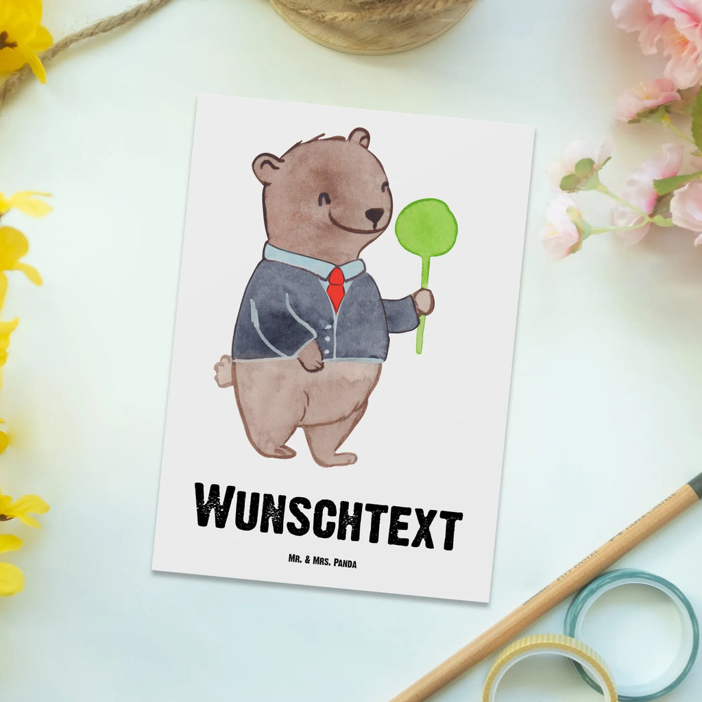 Personalised postcard Train attendant Heart gift, gift idea, best, farewell gift, passing exam, anniversary, retirement, promotion, job start, sayings, funny, profession