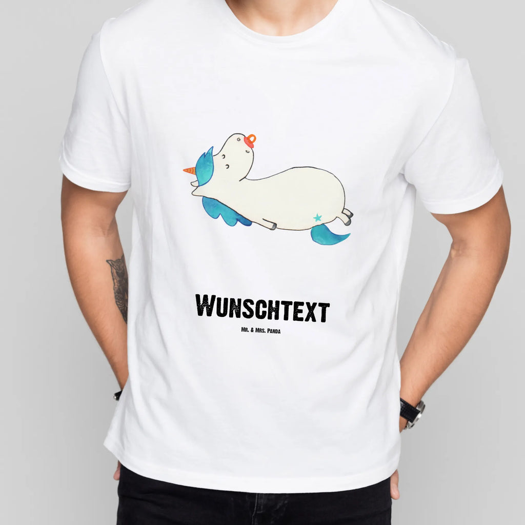 Rozmiar L Personalizowana koszulka Jednorożec smoczek T-Shirt mit Aufruck, T-Shirt mit Namen, Wunschtext, Bedrucken, T-Shirt Personalisiert, Einhorn Deko, Unicorn, Einhorn, Einhörner, Baby, Schnuller, Kleinkind, Geschenk Geburt, Mutter, Mama, Geburt, Säugling, Geburtstag