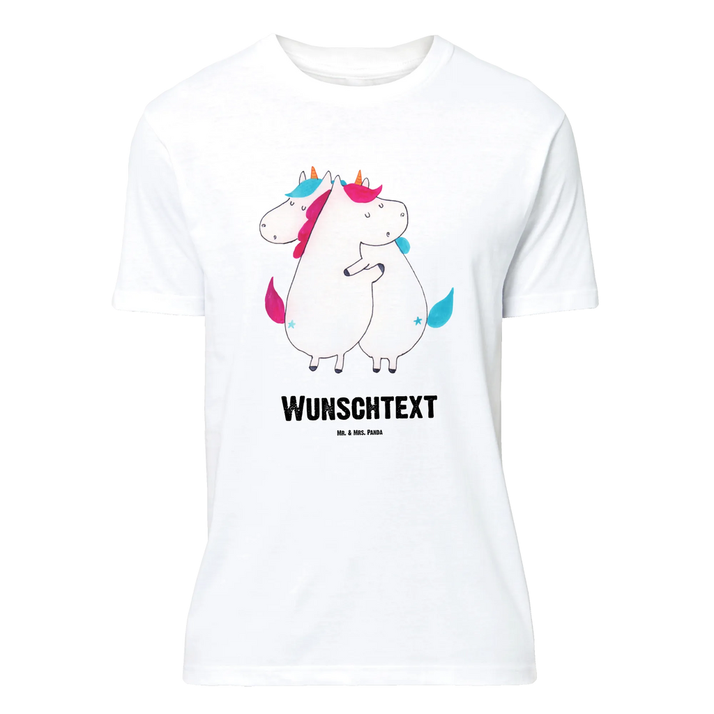 Rozmiar L Personalizowana koszulka Jednorożce Przytulanie T-Shirt Personalisiert, Bedrucken, T-Shirt mit Namen, Wunschtext, T-Shirt mit Aufruck, Einhorn Deko, Unicorn, Einhorn, Einhörner, Liebe, Familie, BFF, Schwester, Schwestern, Freundinnen, Geschwister, Freundin, Sister