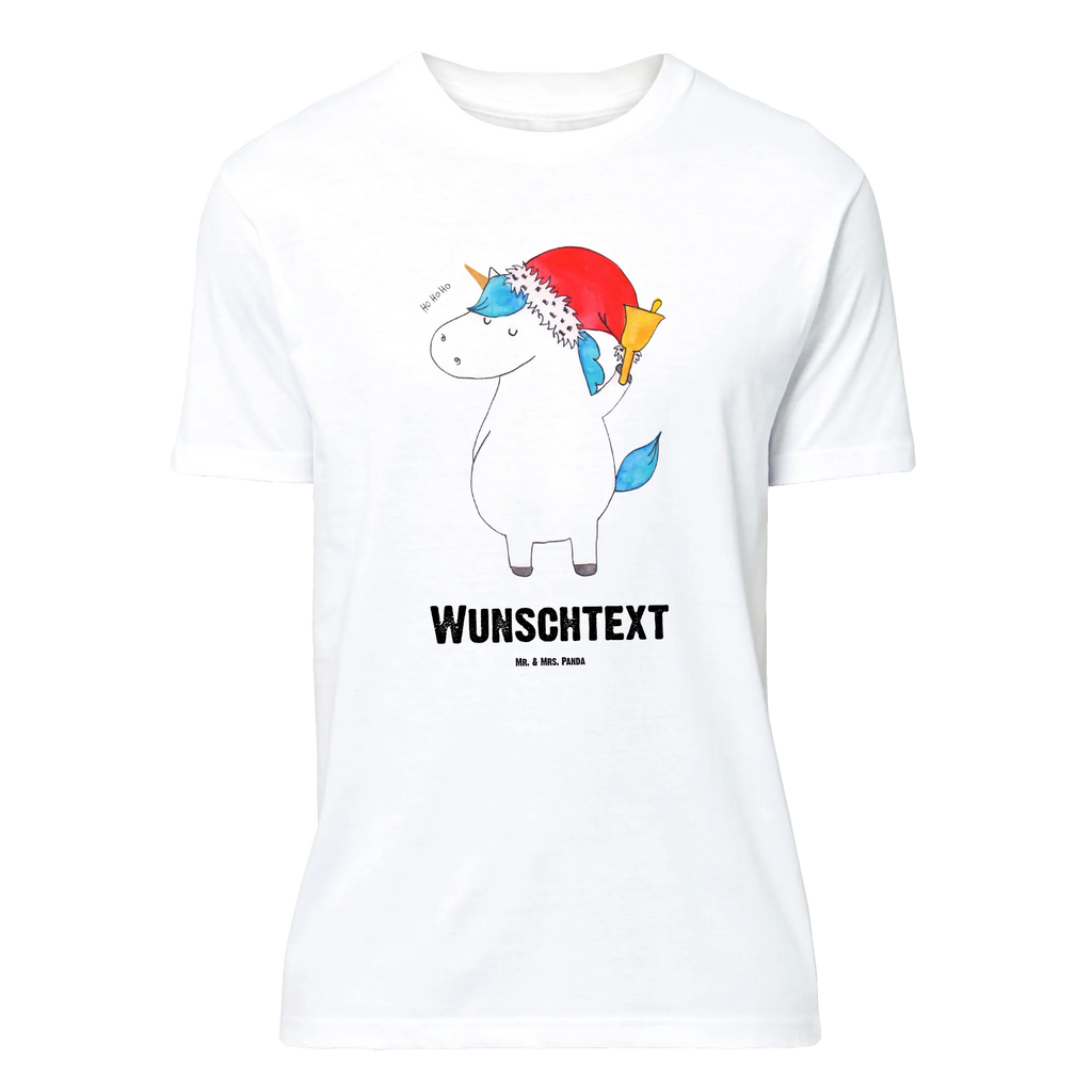 Personalisiertes T-Shirt Einhorn Weihnachtsmann T-Shirt Personalisiert, T-Shirt mit Namen, Wunschtext, Bedrucken, T-Shirt mit Aufruck, Einhorn Deko, Unicorn, Einhorn, Einhörner, Feenstaub, Nikolaus, Weihnachten, Gin, Wunschliste, Schoki, Wunschzettel, Schokolade, Weihnachtsmann