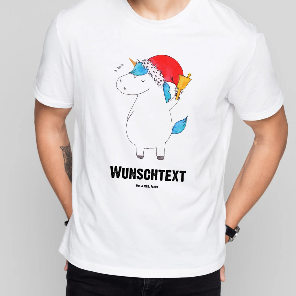Personalisiertes T-Shirt Einhorn Weihnachtsmann T-Shirt Personalisiert, T-Shirt mit Namen, Wunschtext, Bedrucken, T-Shirt mit Aufruck, Einhorn Deko, Unicorn, Einhorn, Einhörner, Feenstaub, Nikolaus, Weihnachten, Gin, Wunschliste, Schoki, Wunschzettel, Schokolade, Weihnachtsmann