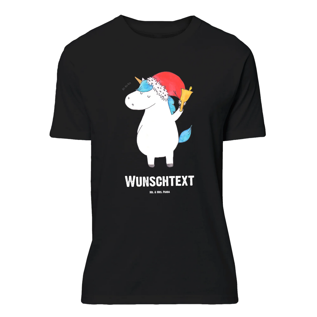 Personalisiertes T-Shirt Einhorn Weihnachtsmann T-Shirt Personalisiert, T-Shirt mit Namen, Wunschtext, Bedrucken, T-Shirt mit Aufruck, Einhorn Deko, Unicorn, Einhorn, Einhörner, Feenstaub, Nikolaus, Weihnachten, Gin, Wunschliste, Schoki, Wunschzettel, Schokolade, Weihnachtsmann