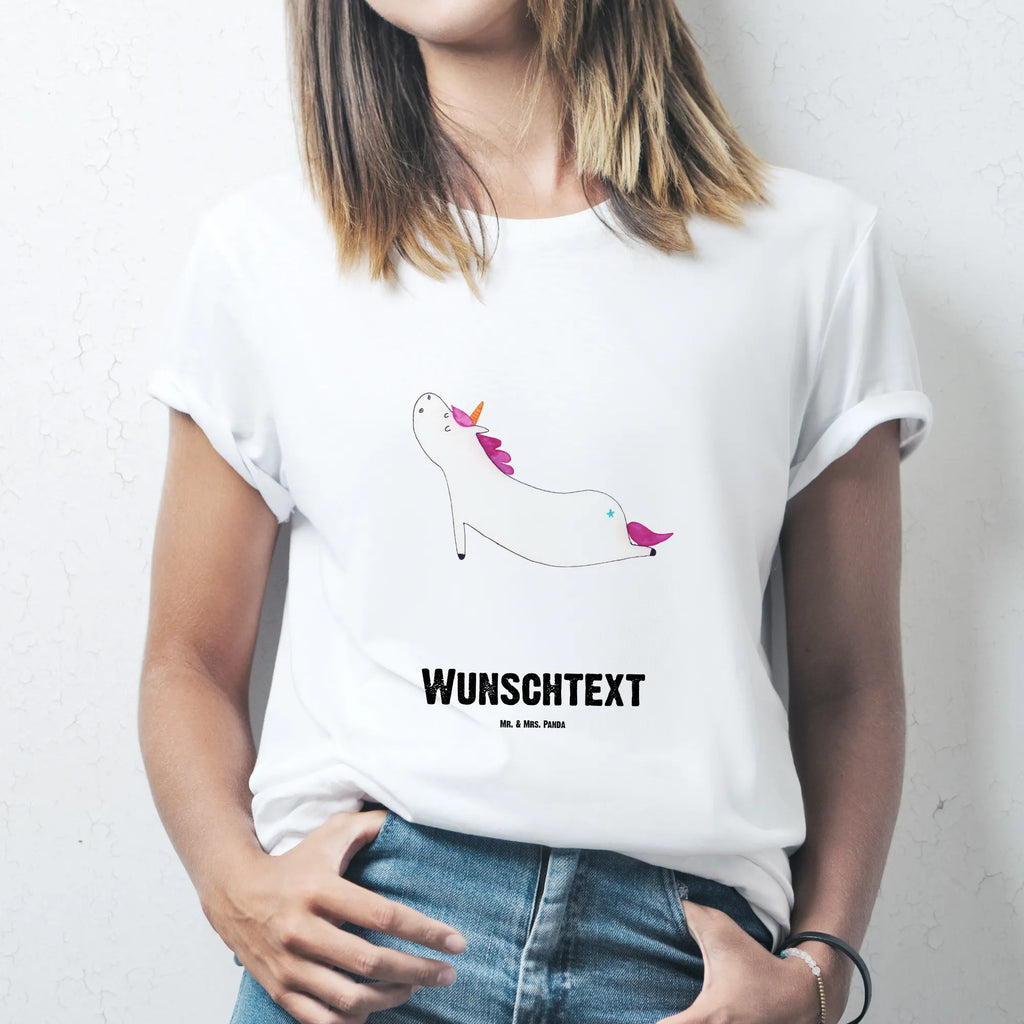 Rozmiar L Personalizowana koszulka jednorożec joga T-Shirt mit Aufruck, T-Shirt mit Namen, Bedrucken, T-Shirt Personalisiert, Wunschtext, Einhorn Deko, Unicorn, Einhorn, Einhörner, Lustig, Witzig, Joga, Süß, Sport, Yogamatte, Achtsamkeit, Namaste, Yoga, Entspannung