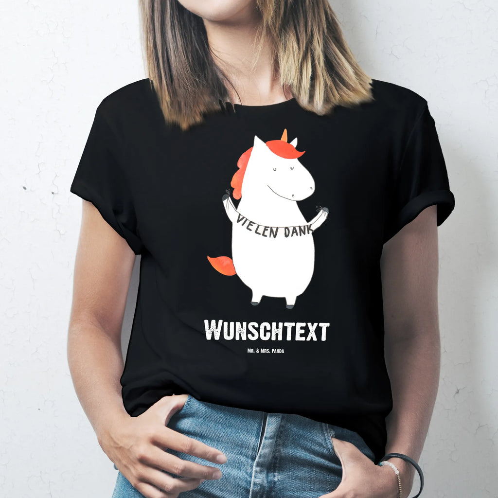 Rozmiar L Personalizowana koszulka Jednorożec Dziękuję Wunschtext, T-Shirt Personalisiert, T-Shirt mit Namen, T-Shirt mit Aufruck, Bedrucken, Einhorn Deko, Unicorn, Einhorn, Einhörner, Vielen Dank, Dankeschön, Danksagung, Danke