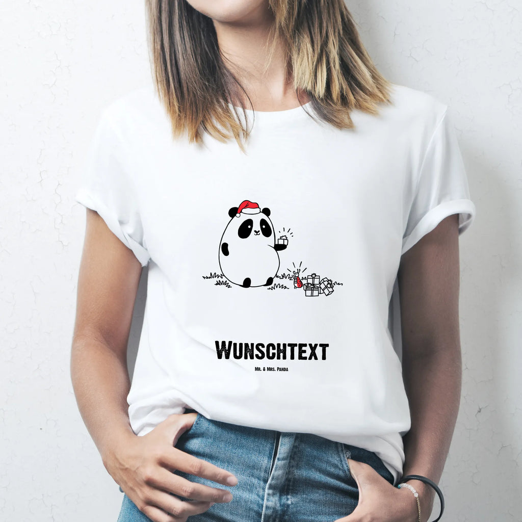 Personalisiertes T-Shirt Panda Weihnachtsgeschenk T-Shirt mit Aufruck, T-Shirt mit Namen, T-Shirt Personalisiert
