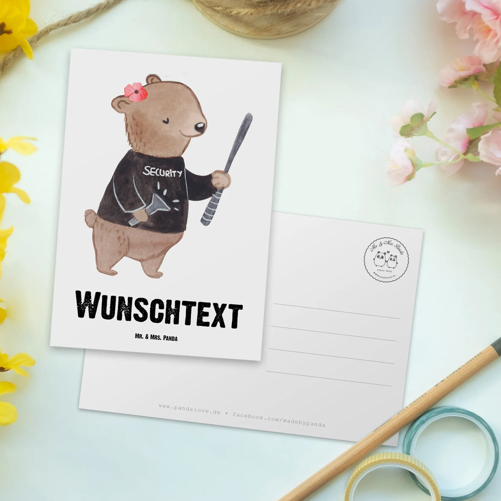 Personalised postcard Security Officer Heart gift, gift idea, best, farewell gift, passing exam, anniversary, retirement, promotion, job start, sayings, funny, profession