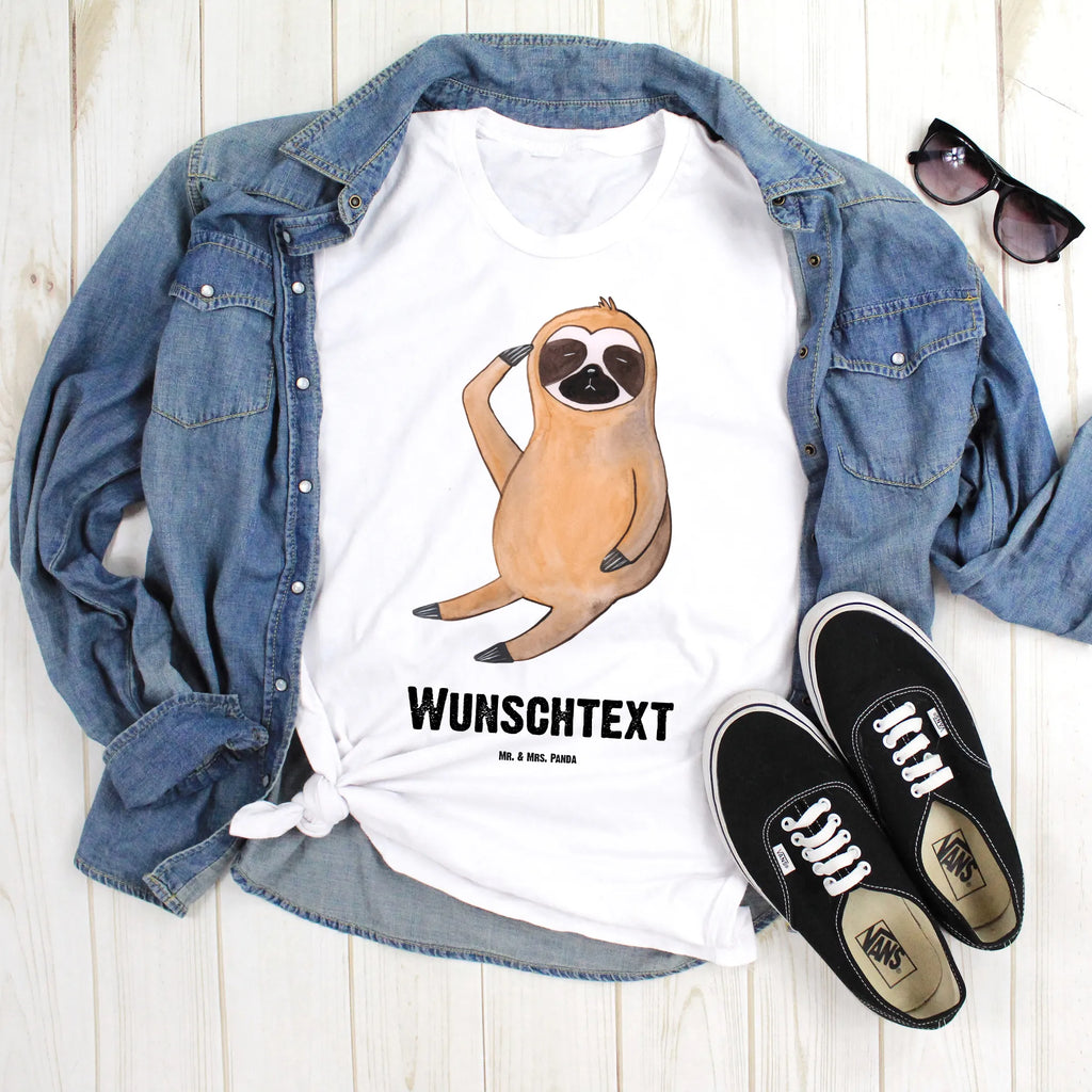 Personalisiertes T-Shirt Faultier Vogel zeigen T-Shirt mit Namen, Bedrucken, T-Shirt Personalisiert, Wunschtext, T-Shirt mit Aufruck, Faultier, Faultier Geschenk, Faultier Deko, Vogel, Der Frühe Vogel, Früher Vogel, Faultierwelt, Spinner, Frühaufsteher, Faultiere, faul, Lieblingstier, Morgenmuffel