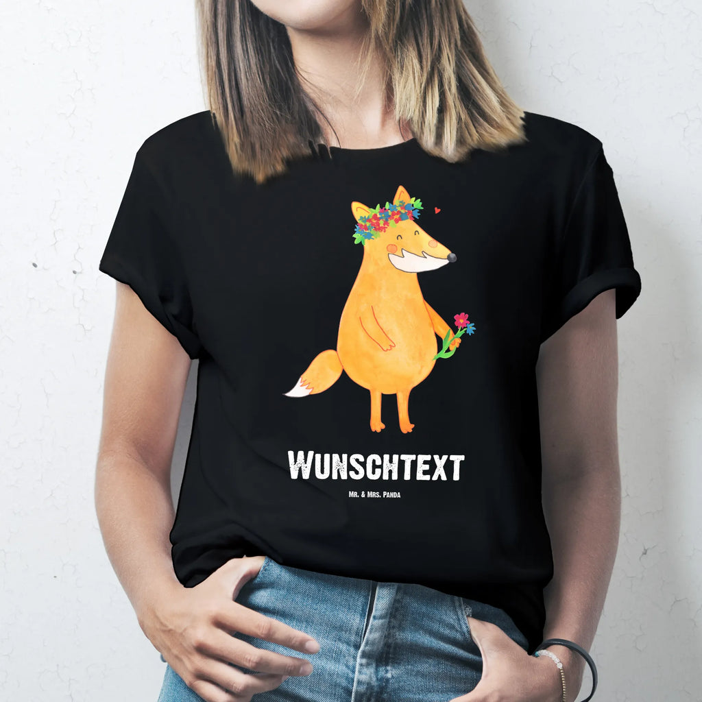 Rozmiar L Personalizowana koszulka lis Kwiaty Wunschtext, T-Shirt mit Namen, T-Shirt mit Aufruck, Bedrucken, Frauen, T-Shirt Personalisiert, Männer, Fuchs, Freude, Motivation, Freundinnen, Liebesbeweis, Blumenmädchen, Blumen, mich, Selbstliebe, Fox, Liebe, Fuchsmädchen, Blume, Füchse, ich, Freundin