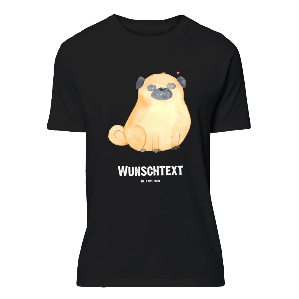 Personalised T-Shirt Pug Bedrucken, T-Shirt mit Namen, T-Shirt Personalisiert, Wunschtext, T-Shirt mit Aufruck, Hundemotiv, Hund, Haustier, Tierliebhaber, Sprüche, Hunderasse, Hundebesitzer, Mops, Hundeliebe, Liebe