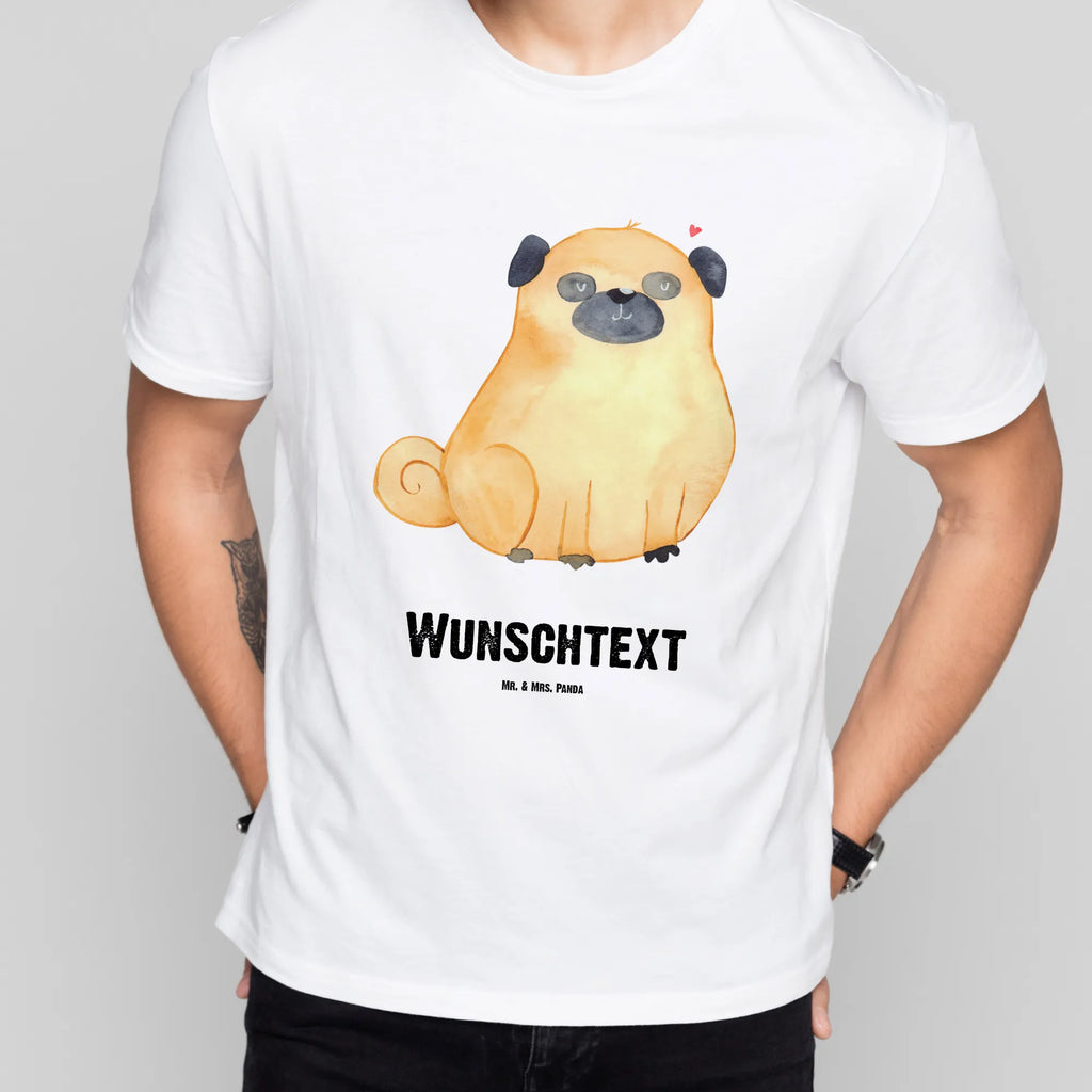 Personalised T-Shirt Pug Bedrucken, T-Shirt mit Namen, T-Shirt Personalisiert, Wunschtext, T-Shirt mit Aufruck, Hundemotiv, Hund, Haustier, Tierliebhaber, Sprüche, Hunderasse, Hundebesitzer, Mops, Hundeliebe, Liebe